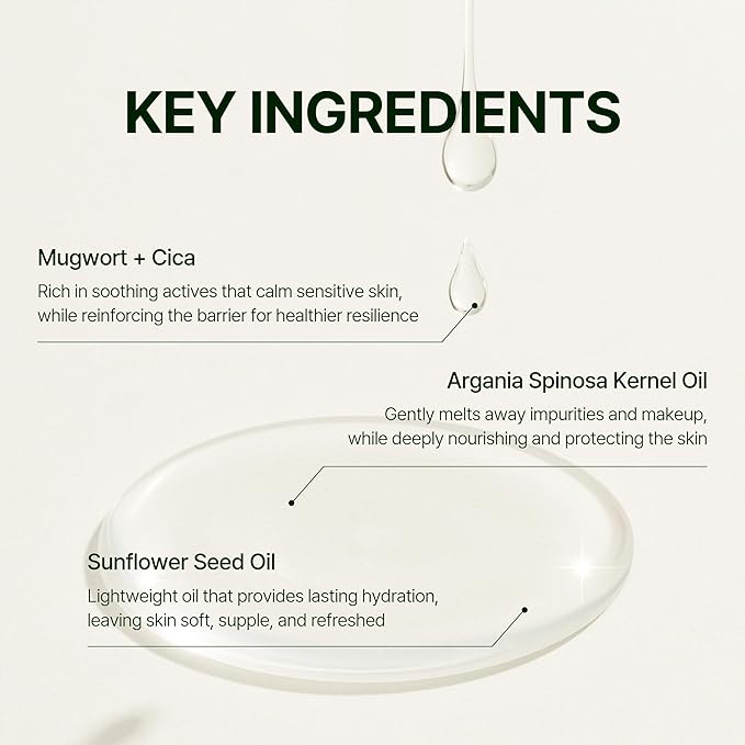 Mugwort Zero Film Cleansing Oil 6.76 fl.oz. 200ml ㅣDaily Makeup Blackhead Removal No pore clogging Korean skincare double cleansing