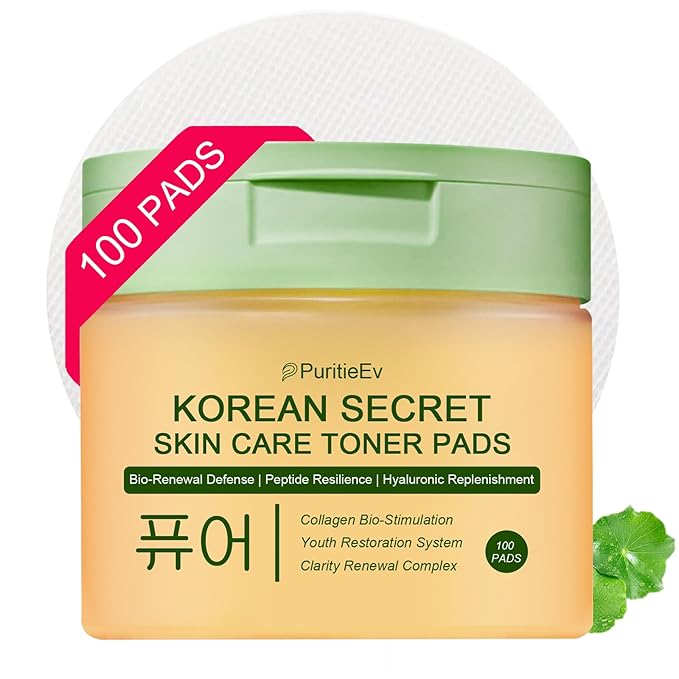 Korean Skin Care Toner Pads Snail Mucin Toning Polish Pads - Facial Skincare for Dark Spots, Wrinkles & Dull Skin - Hydrating Facial Treatment - 100 Count