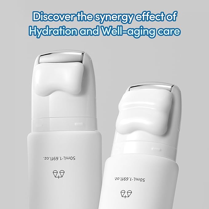 LAGOM Collagen Lifting Neck Cream with Massage Roller for Jawline and Face, Wrinkle Care, Korean Skincare 1.69 Fl Oz