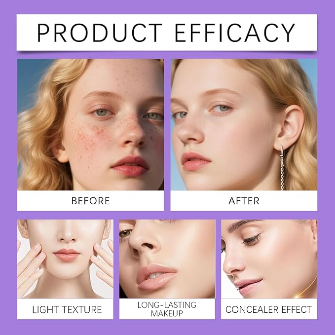 Aesthetic BB Cream, Lightweight Tinted Moisturizer with Medium Coverage, Oil-Control Blemish Balm, Long-Lasting Foundation Makeup Base for Oily/Combination Skin, Korean Makeup, 1.23oz (Natural)