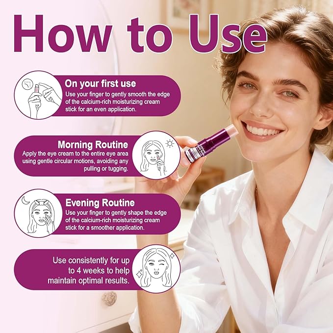 2 Pack Calcium Multi Balm Stick for Anti-Wrinkles/Aging/Sagging, Hydating & Lifting, Korean-SkinCare Multi Balm Enriched with Calcium & Collagen for Lip, Eyes, Neck, Face | 9g