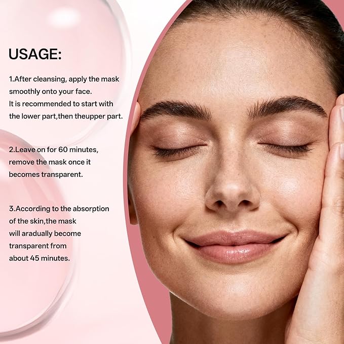 8 PCS Bio-Collagen Real Deep Mask, Hydrating Korean Sheet Mask, Collagen Glow Up Firm Skin Deep Hydrating Masks for Pore Minimization - Glow like Glass Skin