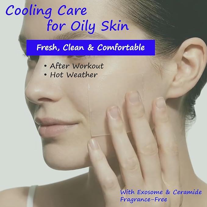 INFODPLUS HydroVita Cooling Gel Toner Pads, 70 Count – Korean Hydrating & Calming Facial Pads for Men & Women with Exosome & Ceramide, Oil Control, Gentle Pore Care, Fragrance-Free for Sensitive Skin