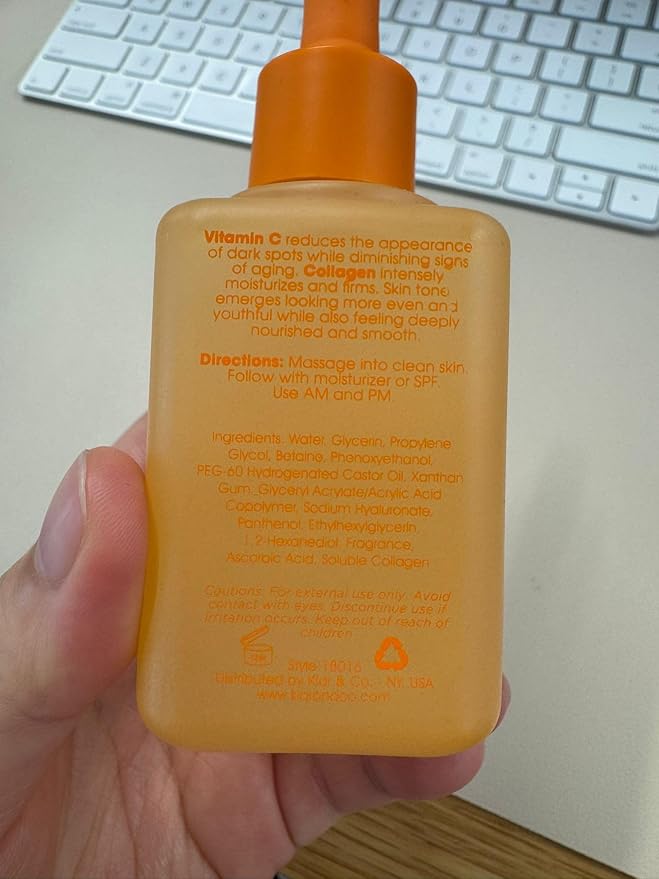 Glow Elixir Vitamin C Serum for Face with Collagen – Fine Lines & Wrinkles Treatment, Hydrating Korean Skin Care – Dermatologist Tested, Anti-Aging, Vegan, Clean Beauty – 2.02 Fl Oz