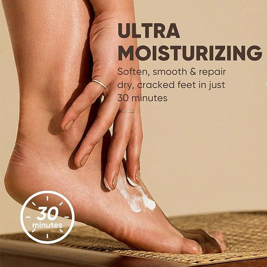 18 Pairs Moisturizing Foot Masks with Castor Oil & Jojoba Oil, Intensely Hydrating Foot Mask For Dry Cracked Feet, Moisturizing Socks for Cracked Heel Treatment