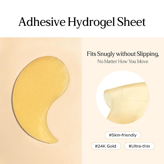 SUR.MEDIC+ SURMEDIC Perfection 24K Gold Eye patches (60 Pairs), Gel Under Eye Pad for Puffy Eyes and Dark Circles with Caffeine, Undereye Bags, Korean Eye Skin Care with Collagen