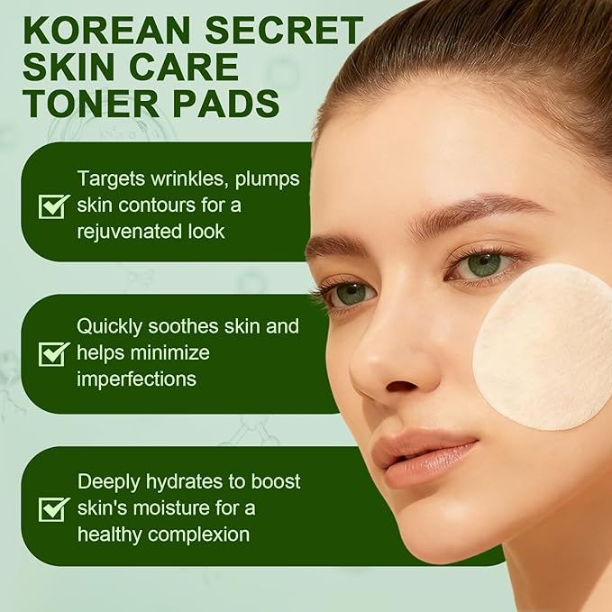 Korean Skin Care Toner Pads Snail Mucin Toning Polish Pads - Facial Skincare for Dark Spots, Wrinkles & Dull Skin - Hydrating Facial Treatment - 100 Count