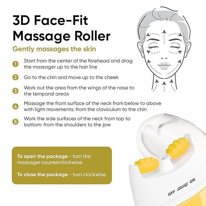 7DAYS AH8 Face & Neck Firming Cream with Collagen - Korean Anti-Aging Face Moisturizer & Neck Cream, Tightening & Lifting Neck Cream with Peptide, Includes Face Roller & Neck Massager | 2.7 fl oz