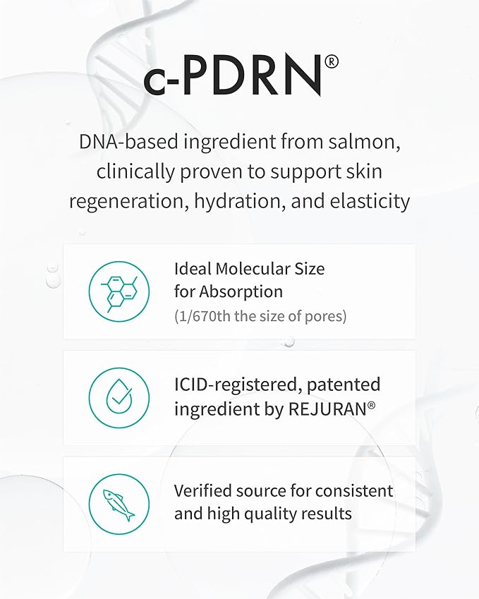 REJURAN® Skincare Repair Set with c-PDRN® – Turnover Ampoule & Skin Protection Sheet Mask for Firming, Hydration, and Barrier Repair – Korean Salmon DNA Serum & Mask Duo (1.69 fl oz + 5 Masks)