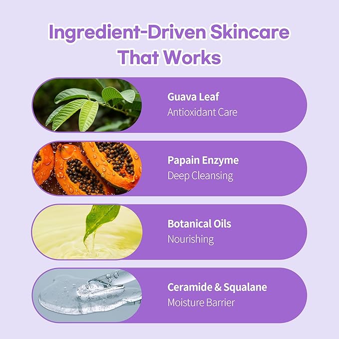 BENTON Guava Pore Cleansing Oil – Korean Facial Cleanser with Enzymes & Plant Oils for Blackhead Removal, Makeup Remover & Deep Pore Cleansing – Lightweight, Non-Greasy – 6.76 fl oz (200ml)