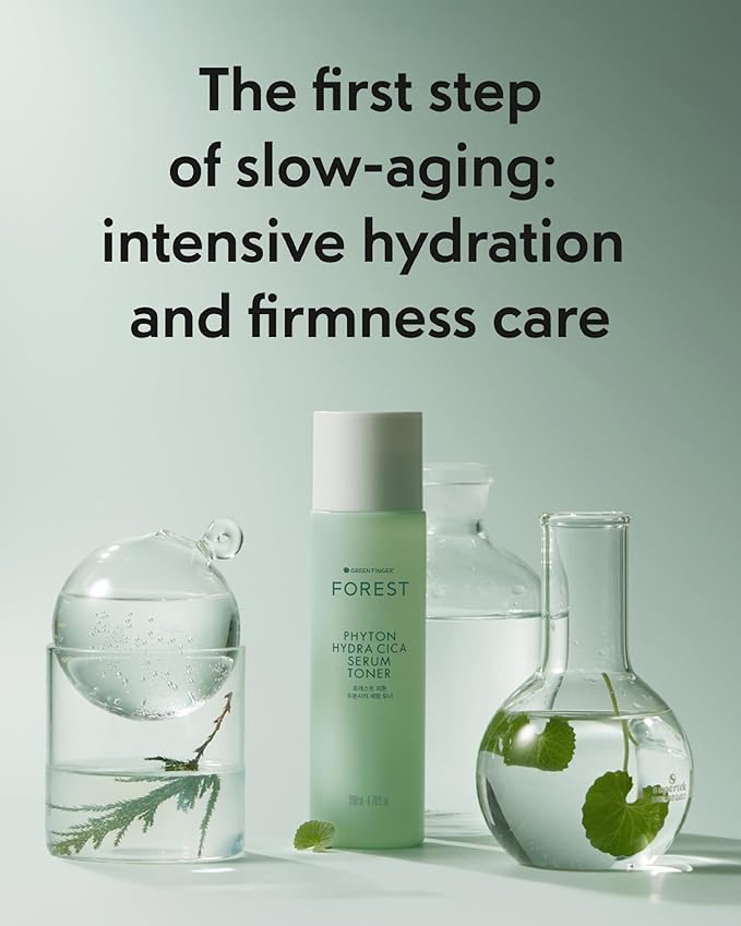Forest Phyton Hydra CICA Serum Toner 6.76fl.oz, Moist Oil Double Layered, Long Lasting Hydration, Glowing Skin, Clean Beauty, Korean Skin Care