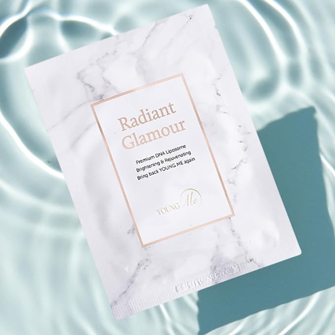 YoungMe Radiant Glamour Korean Sheet Mask – Rejuvenating & Hypoallergenic Facial Mask for All Skin Types | 25g x 6 Sheets