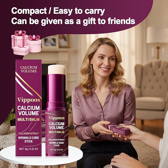 Calcium Multi Balm Stick- Calcium Volume Multi Balm,Korean Collagen Hydrating Stick, Anti-aging,Hydrating Cream, Hydration, Firm skin, Suitable for Face, Eyes, Neck,non-greasy,For All Skin Types