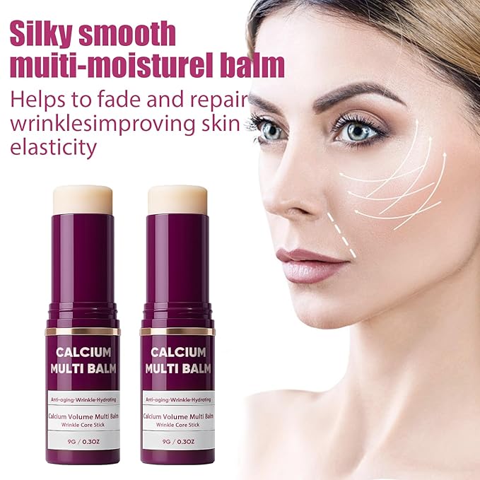 Calcium Multi Balm, Calcium Volume Multi Balm, Wrinkle Core Stick, Korean Collagen Moisturing Stick, Anti-aging, Hydrating, Reduce fine lines, Suitable for Eyes, Neck, Face