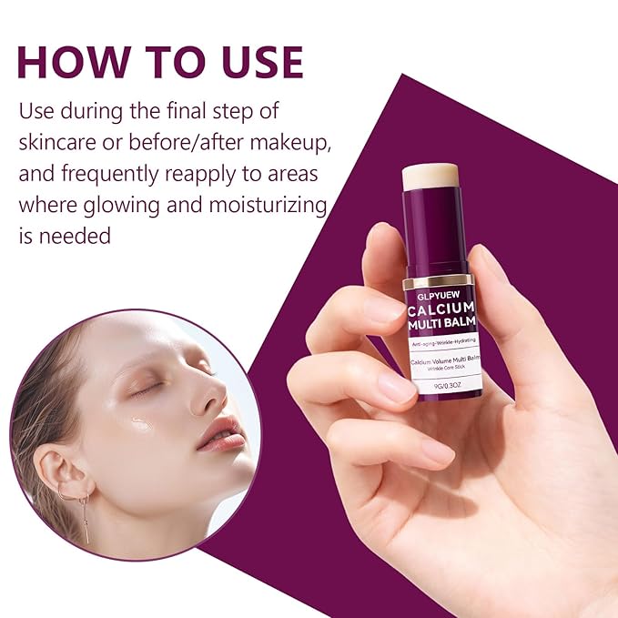 Cemenrete Calcium Multi Balm, Korean Collagen Moisturing Stick,Calcium Volume Multi Balm, Wrinkle Core Stick, cemenrete calcium multi balm anti-aging, sagging, wrinkles (Pack of 1)