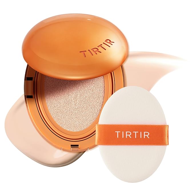 [*Mini Size*] TIRTIR Mask Fit Ai Filter Cushion Foundation | AI-Like Semi-Matte Finish - Up to 72-Hour Medium to Full Coverage Korean BB Cushion Make up Beauty, #17C Porcelain, 0.15 Fl Oz
