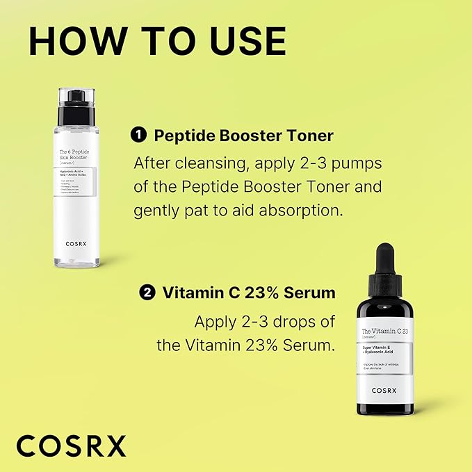 COSRX Vitamin C 23% Peptide Booster Set - Amazon Exclusive - Korean Skin Care, Gift Sets, Vitamin C Serum, Face Serum
