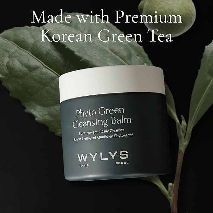 Korean Green Cleansing Balm Makeup Remover All Natural K Beauty | Gentle Daily Face Cleansing Balm for Dry Skin | Jojoba, Babassu, Apricot, Green Tea Oil & More