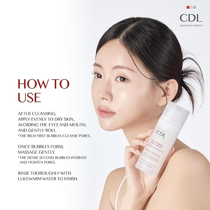 Pore Minimizing Bubble Mask, Peptide, Exfoliation, Pore Tightening & Sebum Control For Blackheads Enlarged Pores, No Skin Irritation, Korean Glass Skin Care,3.52 oz