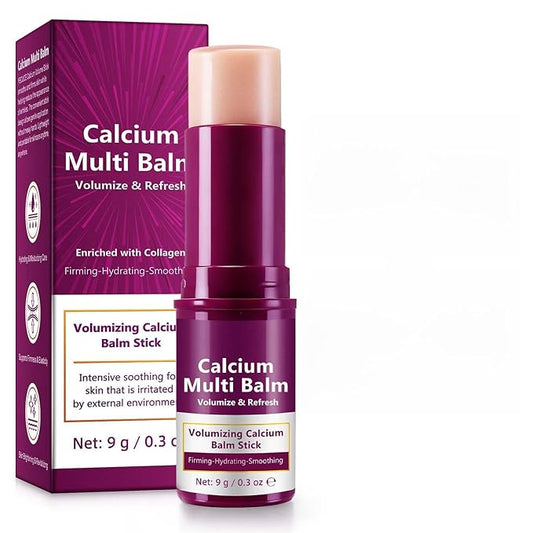 Calcium Multi Balm Stick for Anti-Wrinkles/Aging/Sagging, Hydating & Lifting, Korean-SkinCare Multi Balm Enriched with Calcium & Collagen for Lip, Eyes, Neck, Face | 9g