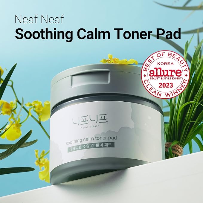 Soothing Calm Toner Pad, Daily Gentle Exfoliating & Hydrating Facial Pads for Intense Soothing Care, Heartleaf Extract and CICA for Sensitive Skin Safe, Korean Skincare (60 Pads)