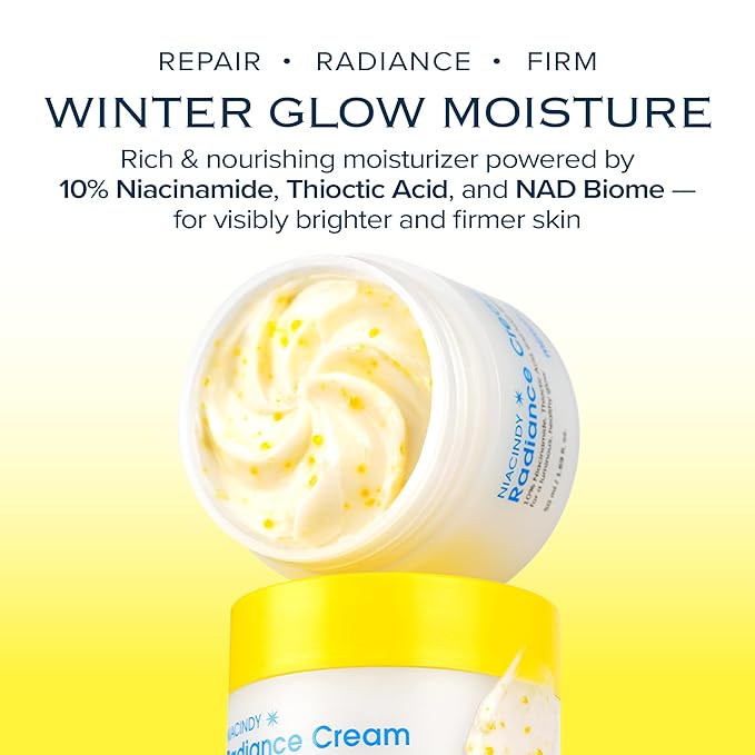 NIACINDY Radiance Capsule Cream | Liposomal NAD + 10% Niacinamide +Thioctic Acid | Dark Spot Remover & Anti-Aging Moisturizer | Korean Clinical Formula for Radiant Skin | 50ml / 1.59 FL OZ