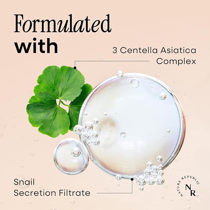 Nature Republic Snail Mucin (Emulsion & Cream) Set - Korean Skincare, Hydrating with Niacinamide, Face Moisturizer, Moisturizing Skin Care, Glow, Mucus