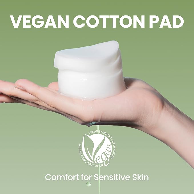 HyCicaMue Toner Pad(80 Pads) | Multi-Layer Hydration & Soothing for Redness | 7 Types of CICA, Vegan Mucin, Hyaluronic Acid | Removes Dead Skin Cells & Smooth, Clear Skin | Korean Skin Care