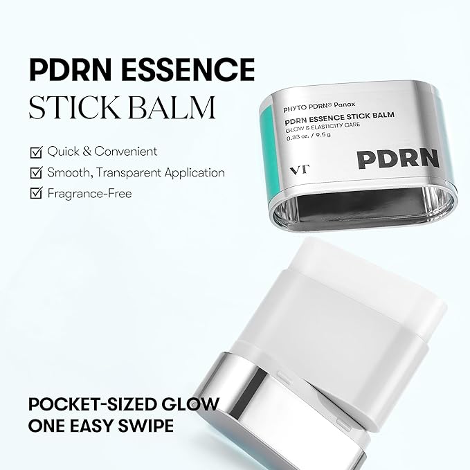 VT COSMETICS Bundle PDRN Essence 100 & PDRN Essence Stick Balm, Glow Serum & Collagen Multi Balm, Wrinkle Care, Firming & Anti-Aging, Hydrating, Skin Restoration, Korean Skincare