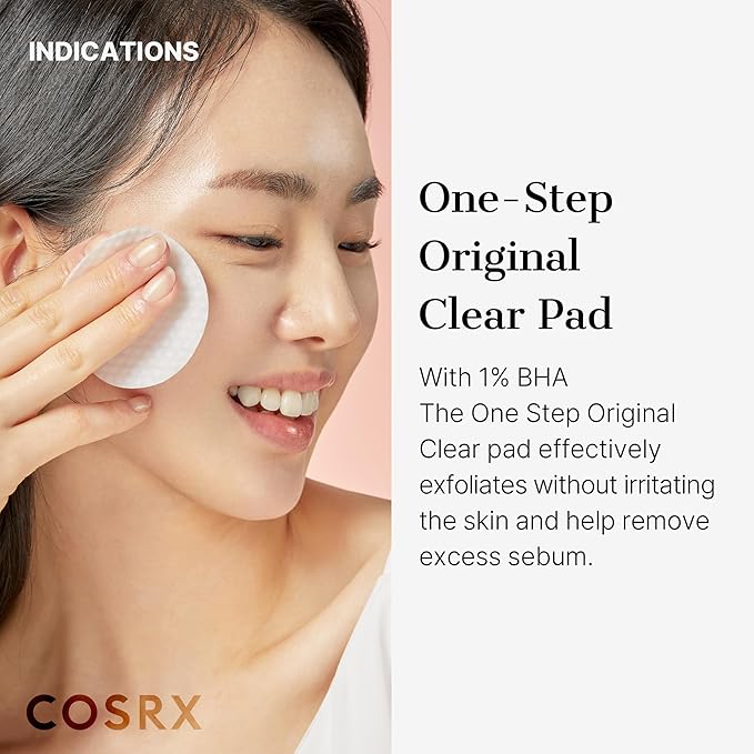 COSRX BHA Toner Pads, 70 Sheets, Exfoliating Pads for Dead Skin & Blackheads, Minimize Pores, Prevent Breakouts, Improve Skin Texture, Korean Skin Care