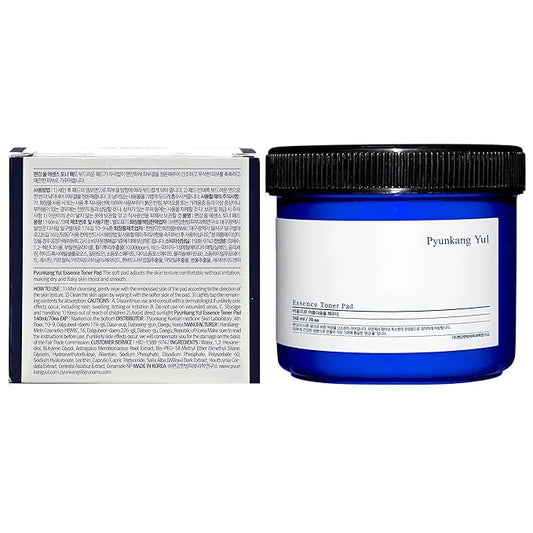 PYUNKANG YUL Essence Toner Pad with Astragalus Root, Houttuynia Cordata, Willow Bark, Centella Asiatica, Ceramide, Nourish Moisturizes, Removes Dead Skin Cells, Korean Face Skin Care 70ea, 4.73fl.oz.