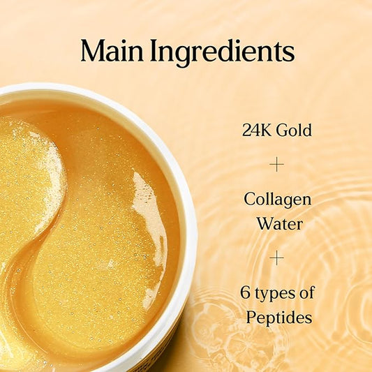 SUR.MEDIC+ SURMEDIC Perfection 24K Gold Eye patches (60 Pairs), Gel Under Eye Pad for Puffy Eyes and Dark Circles with Caffeine, Undereye Bags, Korean Eye Skin Care with Collagen