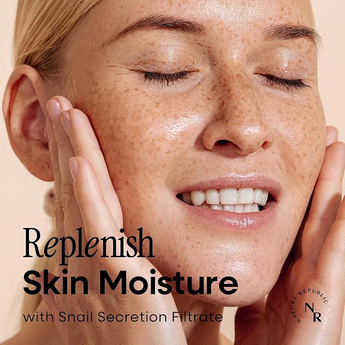 Nature Republic Snail Mucin (Toner & Emulsion) Set - Korean Skincare, Hydrating&Repair with Niacinamide, Face Moisturizer, Moisturizing Skin Care, Glowy Skin