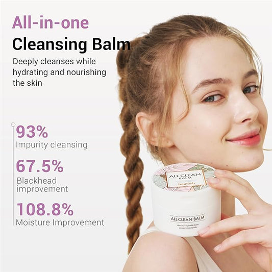 HEIMISH All Clean Balm 4.0fl.oz/120ml - Cleansing Balm, Waterproof Makeup Remover, Face Cleanser, Oil Based Cleanser, Korean Skincare with Natural Aroma Oil, Vegan, For All Skin Types
