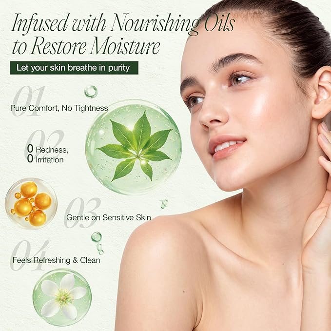 LASHVIEW Heartleaf Cleansing Oil for Sebaceous Filaments & Blackheads - Korean Double Cleansing Face Oil, Pore Control Makeup Remover for Sensitive Skin, 6.76 fl oz