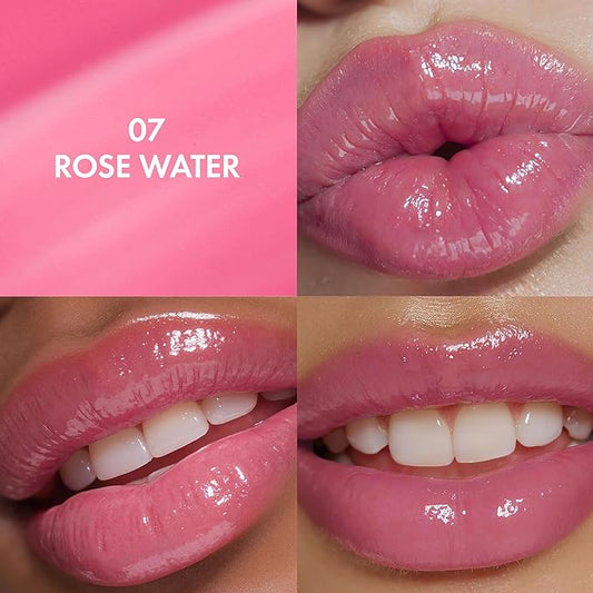 Amuse SEOUL Daisy Flower Dew Tint 07 ROSE WATER | 35% High-moisture Water Tint, Long-lasting, Vitamin E Acetate, Moisturizing, No Peel Off, Lip Treatment, Non Sticky, Korean Lip Tint for Dry Lips
