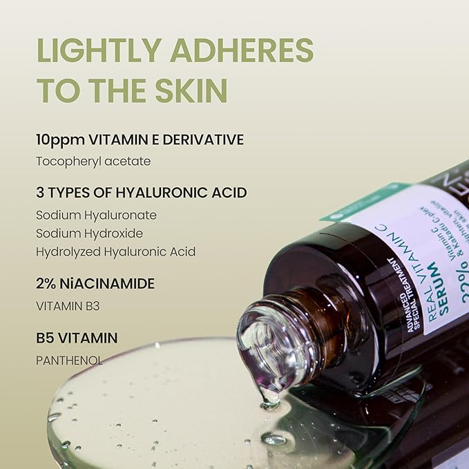 DERMALOGY by NEOGEN Real Vitamin C Serum 1.12 oz (32g) - Brightening, Revitalizing Serum with 22% Pure Ascorbic Acid, Ferulic Acid, Zinc and Niacinamide - Korean Skin Care