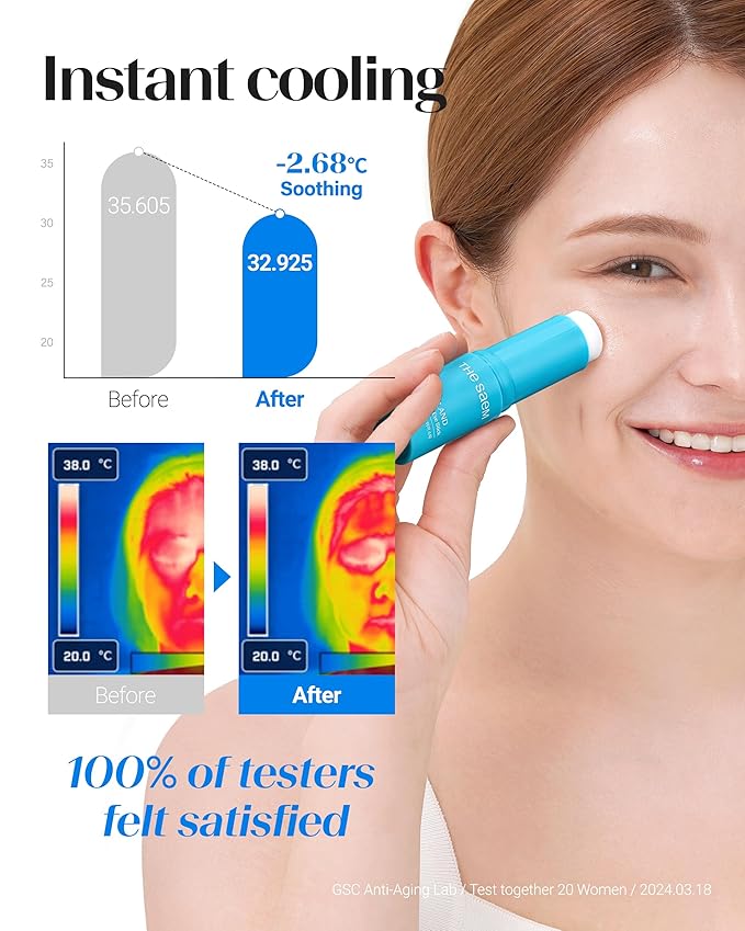 THESAEM Iceland Hydrating Eye Stick - Cooling Balm - Dark Circles & Puffiness – Under Eye Treatment - Reduce Wrinkles and Moisturizing - Minimize Dark & Puffy Eyes - Aqua Scent, 0.38 oz 2 Pack