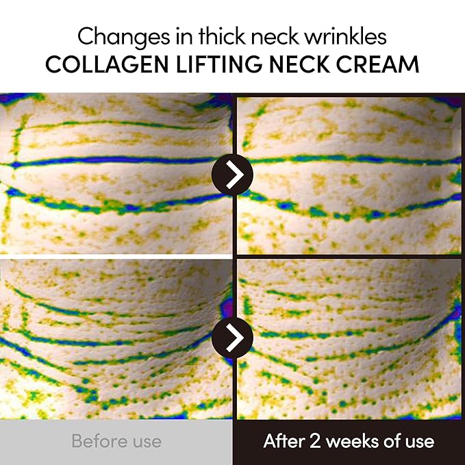 LAGOM Collagen Lifting Neck Cream with Massage Roller for Jawline and Face, Wrinkle Care, Korean Skincare 1.69 Fl Oz