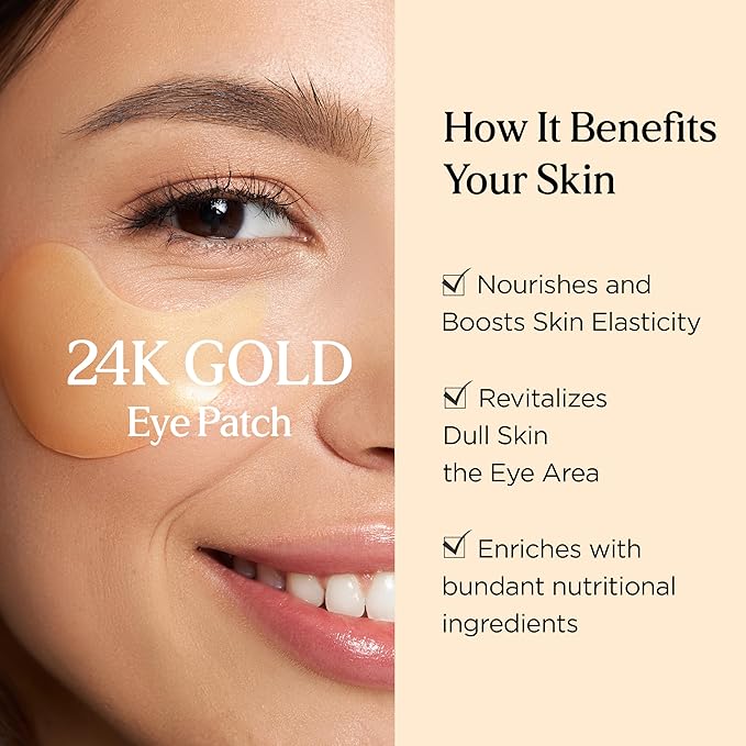 SUR.MEDIC+ SURMEDIC Perfection 24K Gold Eye patches (60 Pairs), Gel Under Eye Pad for Puffy Eyes and Dark Circles with Caffeine, Undereye Bags, Korean Eye Skin Care with Collagen