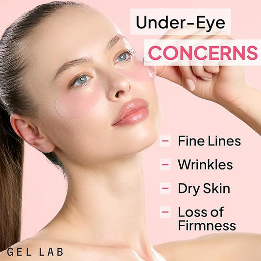 Gel Lab RENEW Retinol & Collagen Under Eye Patches - Korean Skincare Hydrating Eye Mask for Fine Lines, Wrinkles, Firming, Brightening - 60 Patches