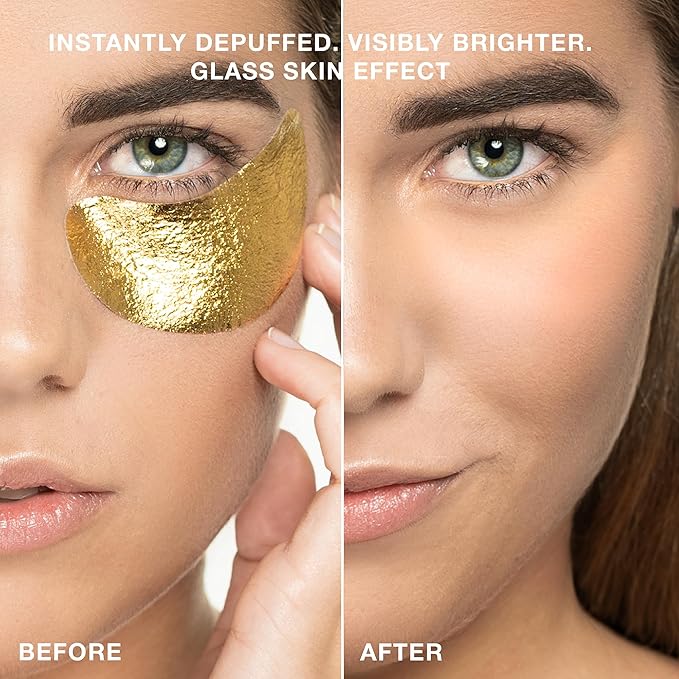 STARSKIN VIP Gold Mask Eye 5 Pack, Gold Undereye Mask Patches, Eye Masks for Puffy Eyes and Wrinkles, Revitalizing and Hydrating Eye Patches, For Dark Circles Under Eye Treatment, Korean Skincare