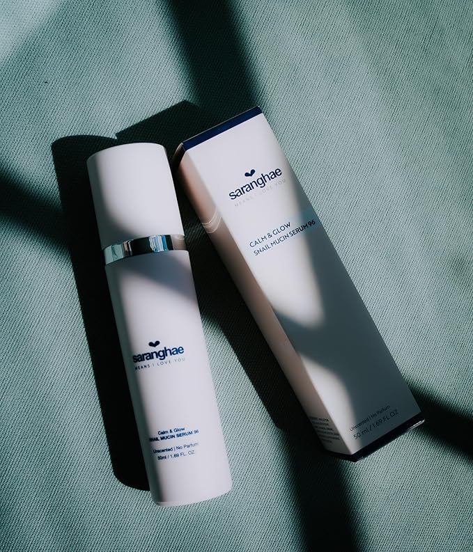 Love Saranghae Calm & Glow Snail Mucin Serum 96 – Hydrating Facial Essence with Korean Skincare Formula for Smooth, Dewy Skin – Lightweight, Non-Sticky Texture for Daily Use