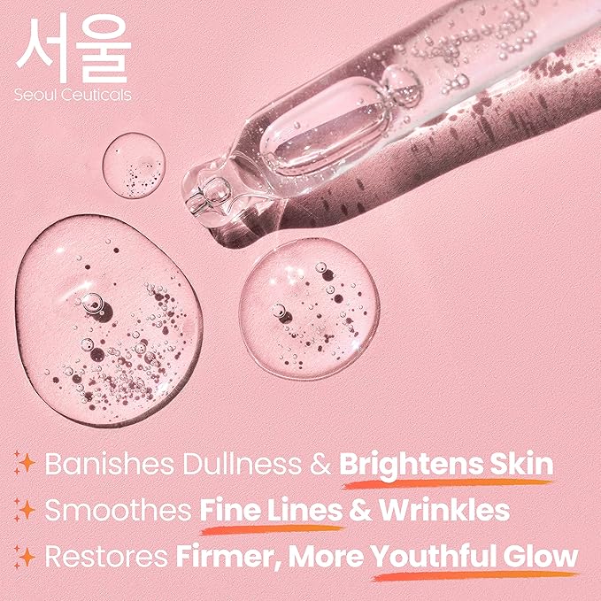 SeoulCeuticals Korean Skin Care 97.5% Snail Mucin Serum – K Beauty Skincare Anti Wrinkle Cica Night Serum Hyaluronic Acid for Face 1oz